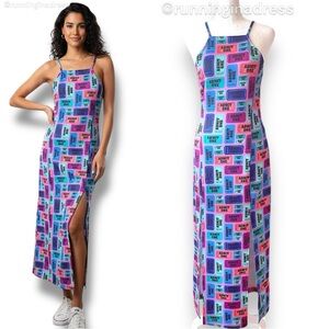 NWT Hayley Elsaesser Admit One SS16 Carnival of Curiosity Maxi Dress Blue Large